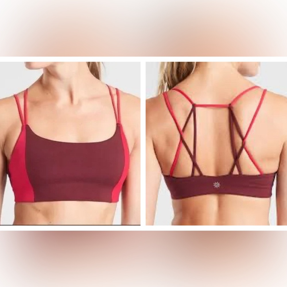 Athleta strappy colorblock sports bra